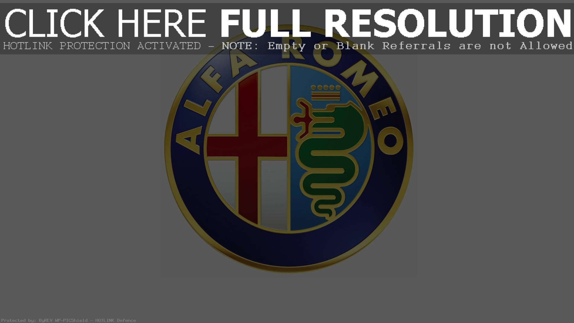 Обои full hd Alfa Romeo логотип 1920х1080