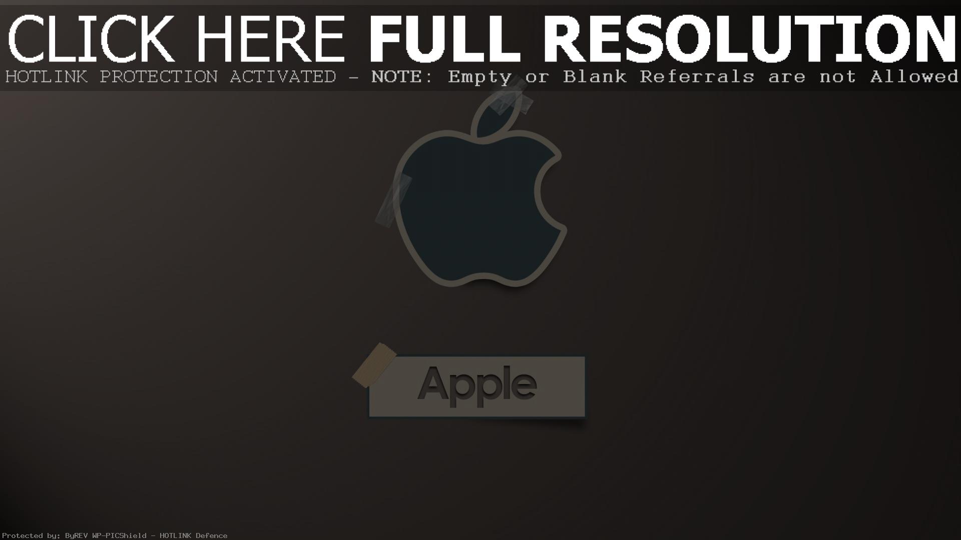 Обои full hd Наклейка Apple 1920х1080